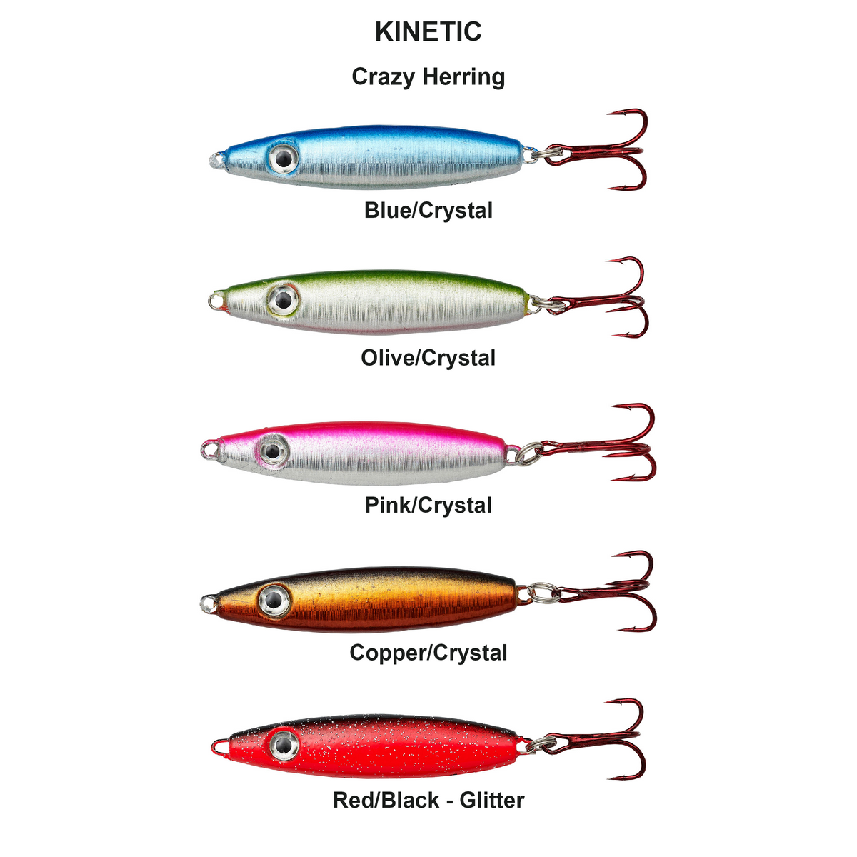 Farveoversigt – Kinetic Crazy Herring