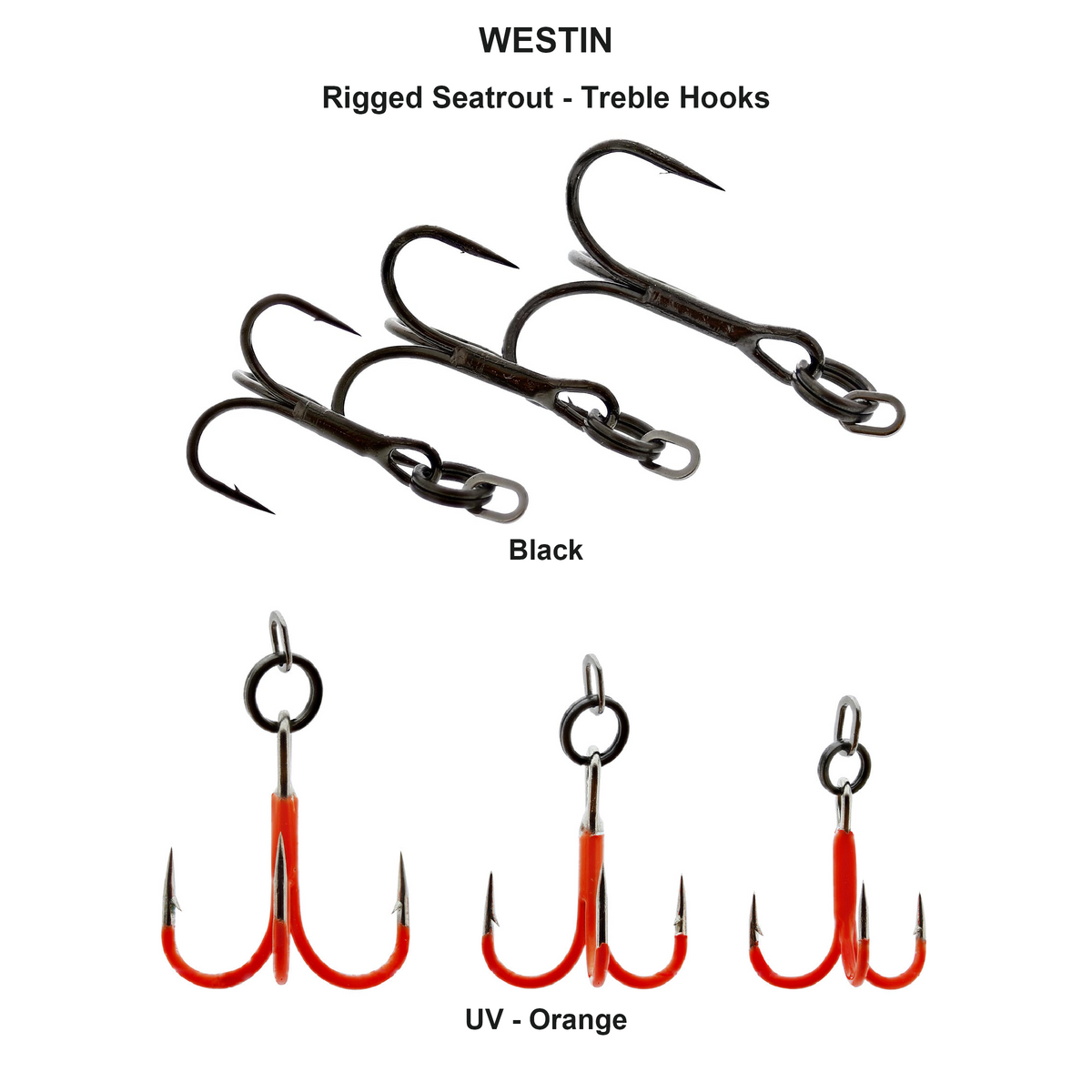 Farveoversigt – Rigged Seatrout - Treble Hooks