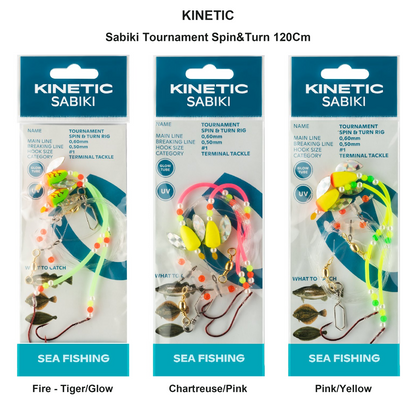 Farveoversigt – Kinetic Sabiki Tournament Spin&Turn 120Cm