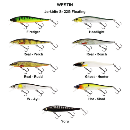 Farveoversigt – Jerkbite Sr 22G Floating