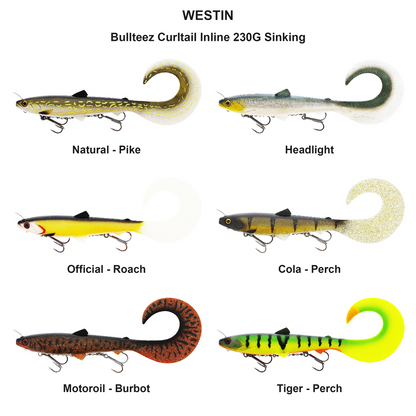 Farveoversigt – Bullteez Curltail Inline 230G Sinking