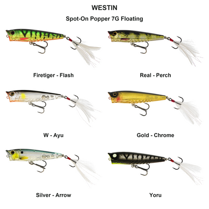 Farveoversigt – Spot-On Popper 7G Floating