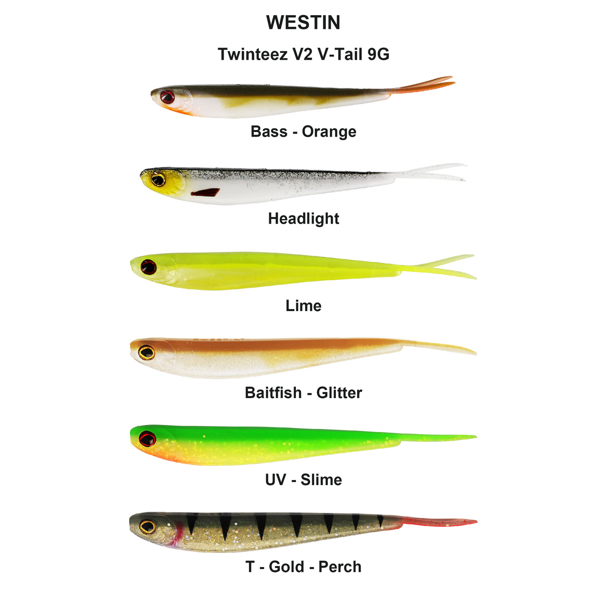 Farveoversigt – Twinteez V2 V-Tail 9G